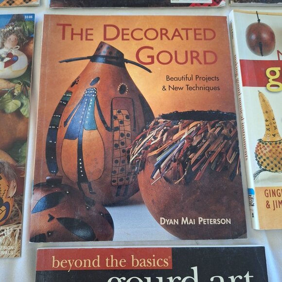 7 Gourd Art Painting Decorating Book Lot Birdhouse Instruments Beyond Basics - Picture 6 of 15